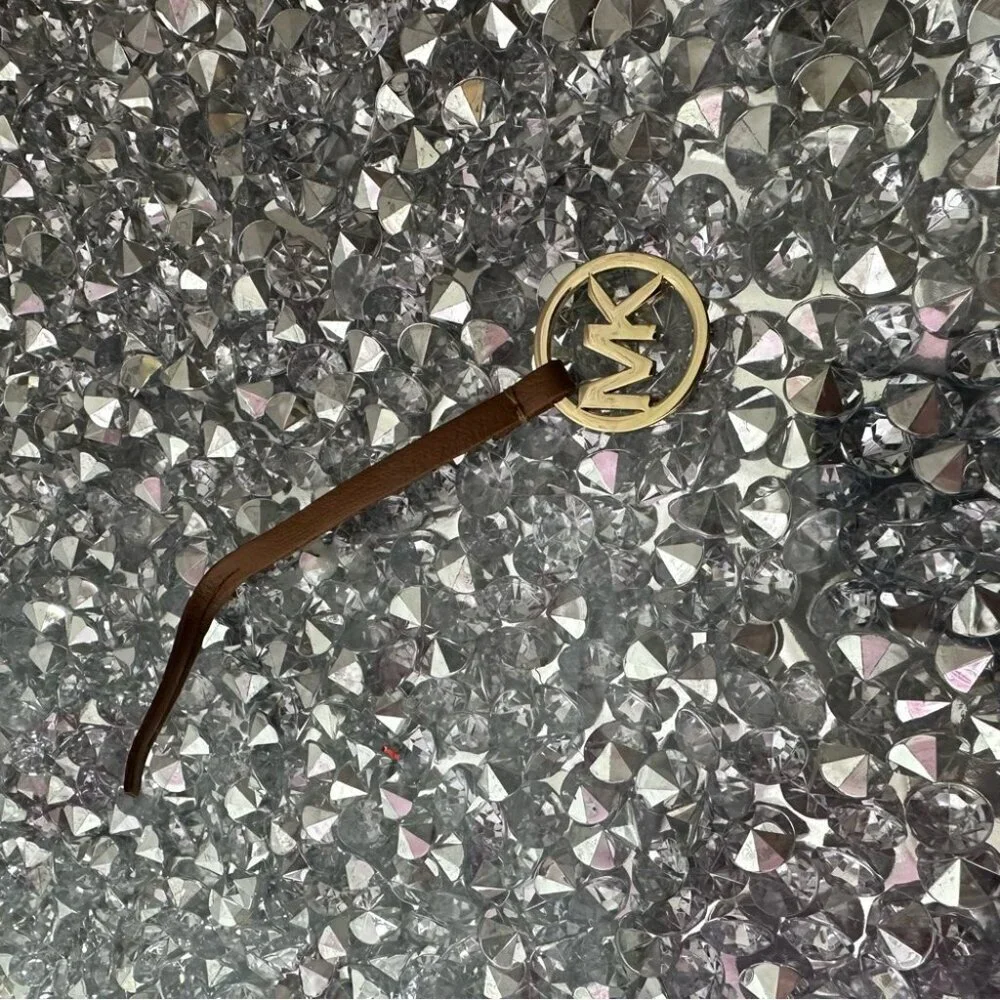 Michael Kors charm Gold Logo Keychain charm brown gold logo MK BAG charm cute